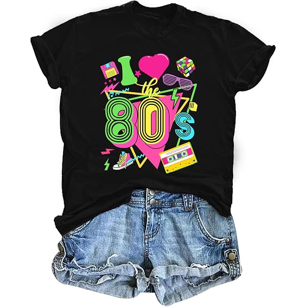 80's Shirt for Women Vintage 80s Music Graphic Tshirt 80's Party